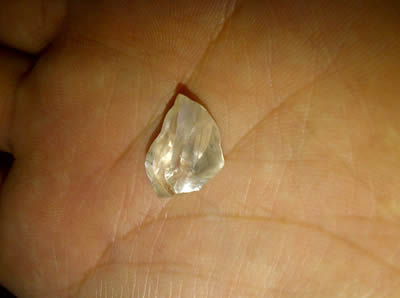 Quality pure diamond from Moanstery Mine